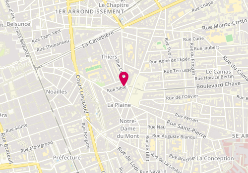 Plan de BANCK Myriam, 33 Rue Sibie, 13001 Marseille