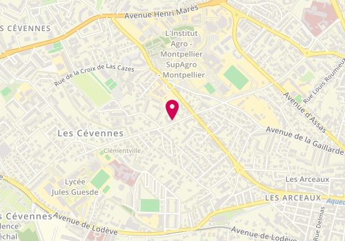 Plan de MONIRA Léa, 754 Rue Las Sorbes, 34070 Montpellier