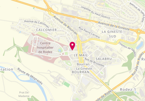 Plan de ANGLES Clotilde, Avenue de l'Hopital, 12027 Rodez