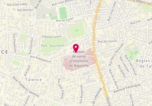 Plan de CARN Clémentine, 201 Rue Robespierre, 33401 Talence