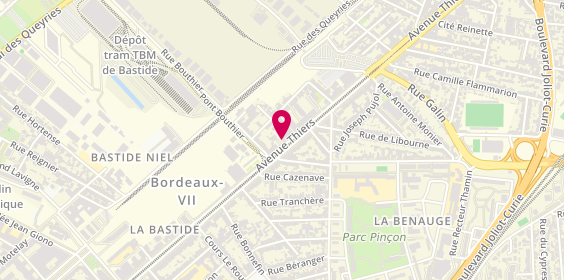 Plan de ARRAT Emilie, 210 Avenue Thiers, 33100 Bordeaux