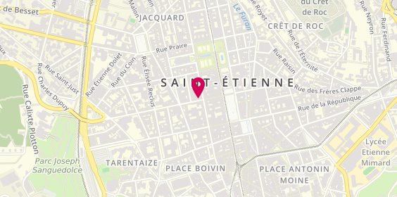 Plan de DELETRAZ Laura, 10 Rue Aristide Briand et de la Paix, 42000 Saint-Étienne
