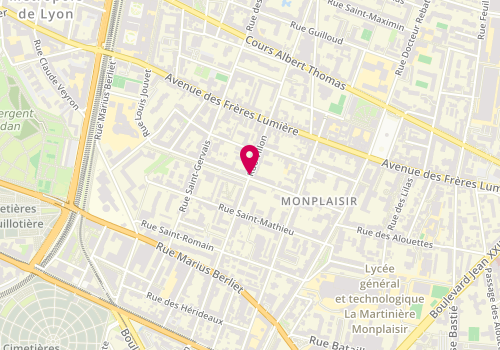 Plan de BERGMANN Solène, 43 Rue Villon, 69008 Lyon