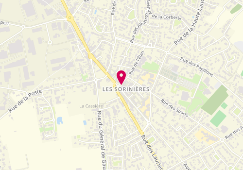Plan de PERAUDEAU Laure, 2 Rue des Sports, 44840 Les Sorinières