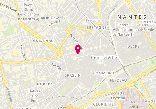 Plan de METIVIER Frédérique, 14 Rue du Chapeau Rouge, 44000 Nantes