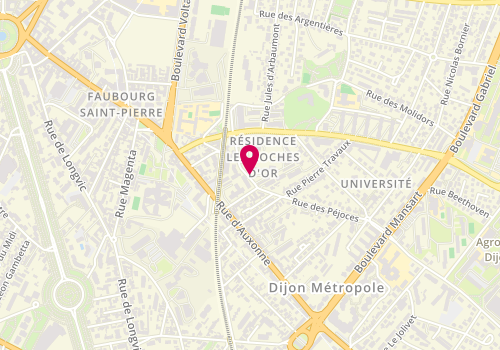 Plan de HUNTZINGER Gwendoline, 3 A Rue Ernest Lory, 21000 Dijon