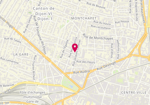 Plan de CHIFFAUT-MOLIARD Nathalie, 1 Rue Nicolas Berthot, 21000 Dijon
