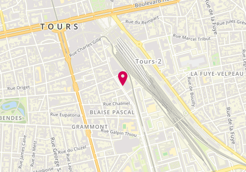 Plan de LISTRAT Séverine, 60 Rue Blaise Pascal, 37000 Tours