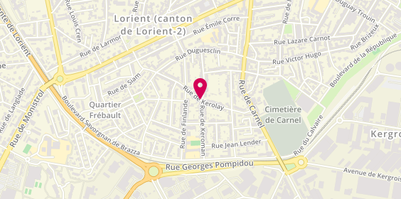 Plan de AUDRENO Amandine, 37 Rue de Kerolay, 56100 Lorient