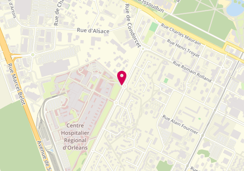 Plan de BERBAIN Emmanuelle, 14 Avenue de l'Hopital, 45067 Orléans