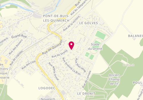 Plan de LE COSSEC Juliane, 37 Rue du Drenit, 29590 Pont-de-Buis-lès-Quimerch