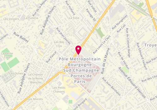 Plan de JOHNSON Marie-chistine, 101 Avenue Anatole France, 10003 Troyes