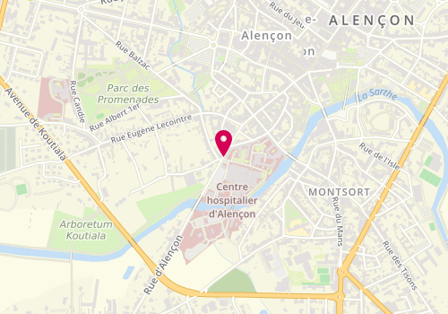 Plan de CHOINE Laure, 25 Rue de Fresnay, 61014 Alençon