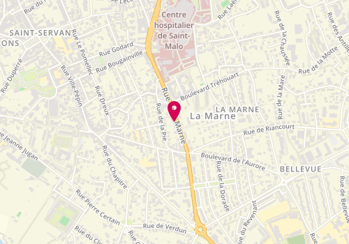 Plan de GAUTIER Bérengère, 1 Rue de la Marne, 35403 Saint-Malo