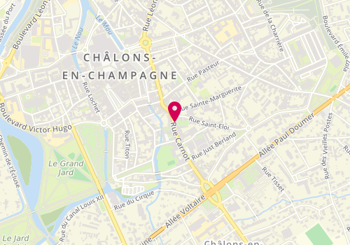 Plan de BRUNET Nathalie, 13 Rue Carnot, 51000 Châlons-en-Champagne