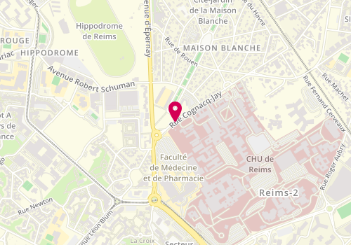 Plan de MICHEL Florence, 47 Rue Cognacq Jay, 51092 Reims