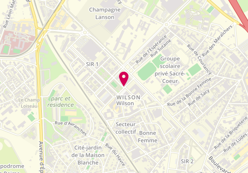 Plan de HEMES Catherine, 12 Place Mozart, 51100 Reims