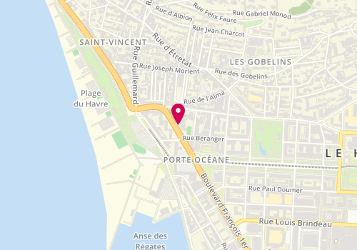 Plan de TINEL Camille, 36 Rue du Docteur Cousture, 76600 Le Havre