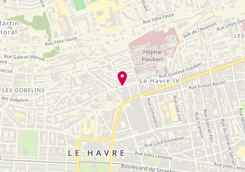 Plan de LELIEVRE-FOULDRIN Frédérique, 45 Rue Gustave Flaubert, 76600 Le Havre