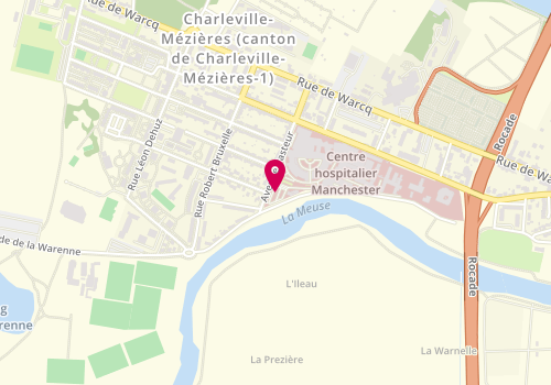 Plan de DE LESTANG DE RINGÈRE Margaux, 45 Avenue de Manchester, 08011 Charleville-Mézières