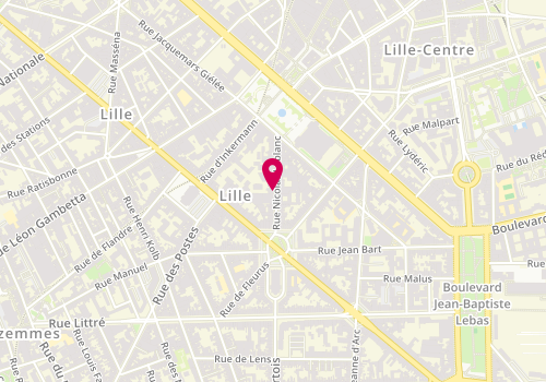 Plan de CONCHERI Carole, 32 Rue Nicolas Leblanc, 59000 Lille